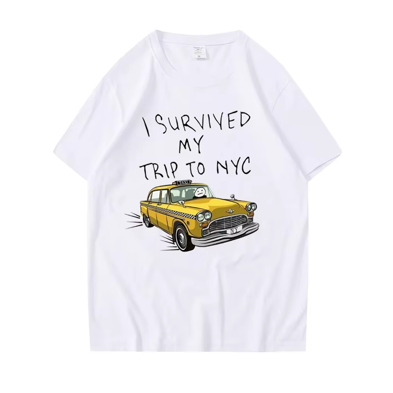 Heavy Equipment Operator Shirts - 面白いTシャツ メンズ レディース ニューヨークへの旅を生き延びたプリントトップス カジュアルストリートウェア ユニセックスファッションTシャツ