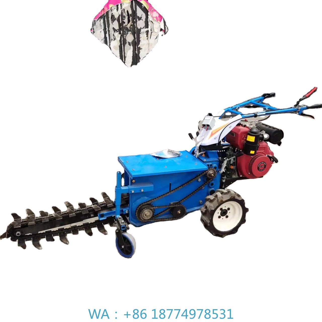 Trencher Machine Small - ケーブル敷設用 家庭用 農業用サービス機器 Pfsn HD01 ミニ歩行式床置き型トレンチャー機械