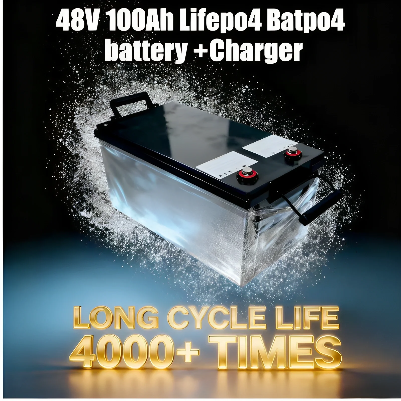 Heavy Equipment Bundle - 48V 100AH LiFePO4：BMS搭載・ヘビーデューティー（三輪車/ゴルフカート/ソーラー）48Vパワーハウス：100AH大容量・BMS保護・