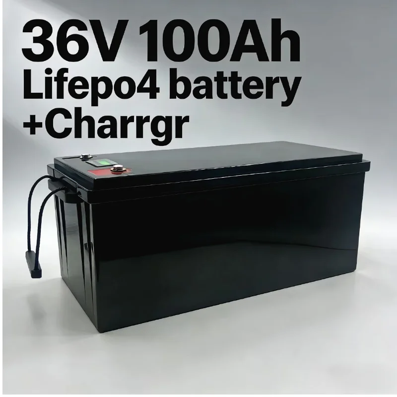 Heavy Equipment Bundle - 36V 100Ah LiFePO4 バッテリーキット、充電器付き、ヘビーデューティー機器用の究極のパワーコア、長寿命と安定した性能