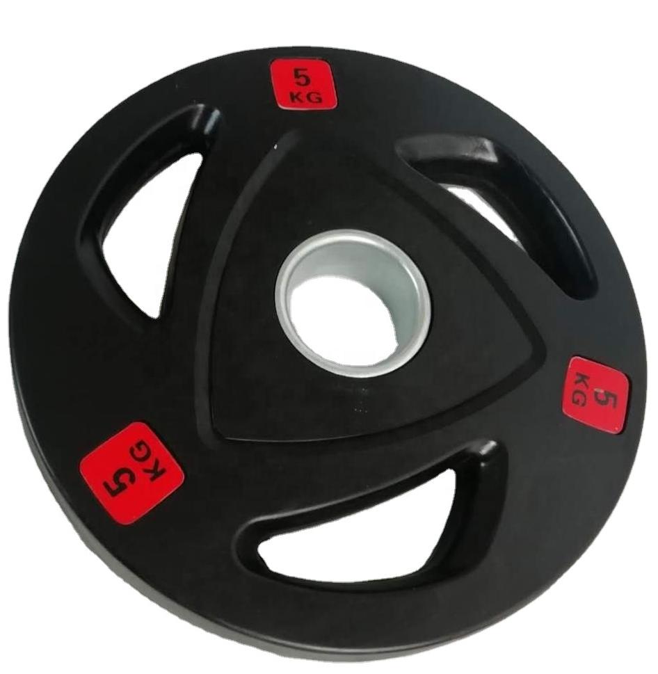 Manhole Cover Lifting - 3穴ハンドヘルドバーベルディスク、ゴムコーティング済み、5cm穴付きバーベルプレート、ウェイトリフティングダンベルディスク、販売促進用