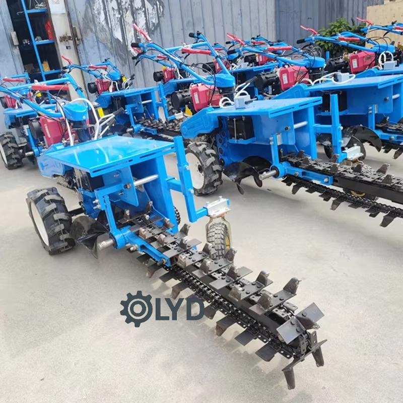 Trencher Machine Small - 歩行式トレンチャー ミニシングルチェーントレンチャー 家庭用農場用小型自走式掘削機