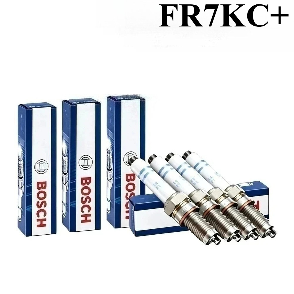 Bosch Spark Plug Copper - 耐久性のあるボッシュFR7KC+ニッケルイットリウムスパークプラグ、銅コア、高温耐性、小型排気量自然吸気車に適合