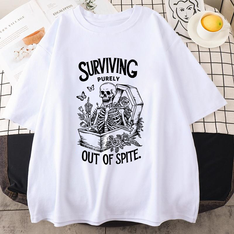 面白い「純粋に怒りのため生き残った」プリントTシャツ メンズ - Heavy Equipment Operator Shirts のレビューと価格