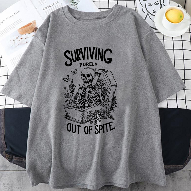 面白い「純粋に怒りのため生き残った」プリントTシャツ メンズ - Heavy Equipment Operator Shirts のレビューと価格