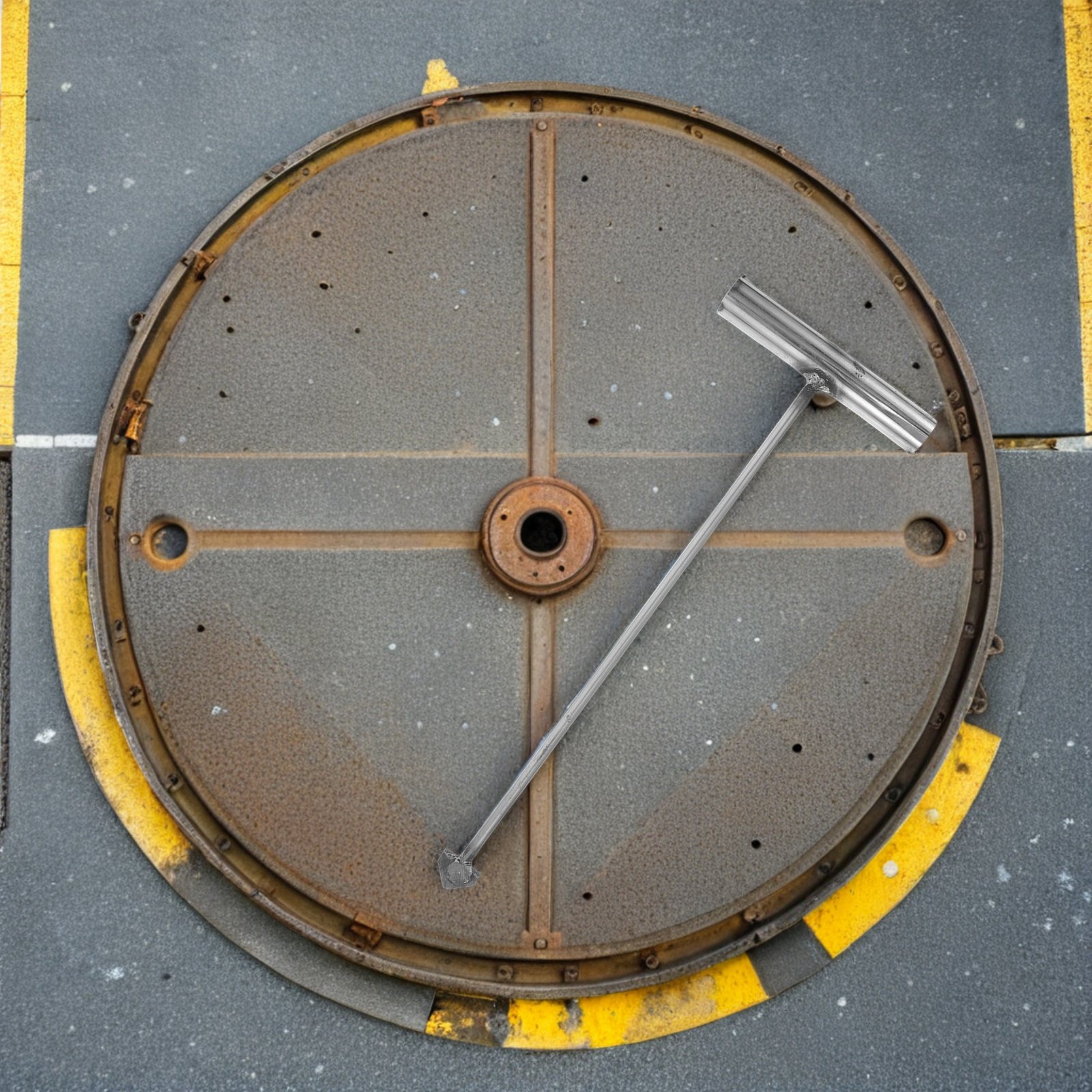 ステンレス製マンホールカバーフックT字型ヘビーデューティーリ - Manhole Cover Lifting のレビューと価格