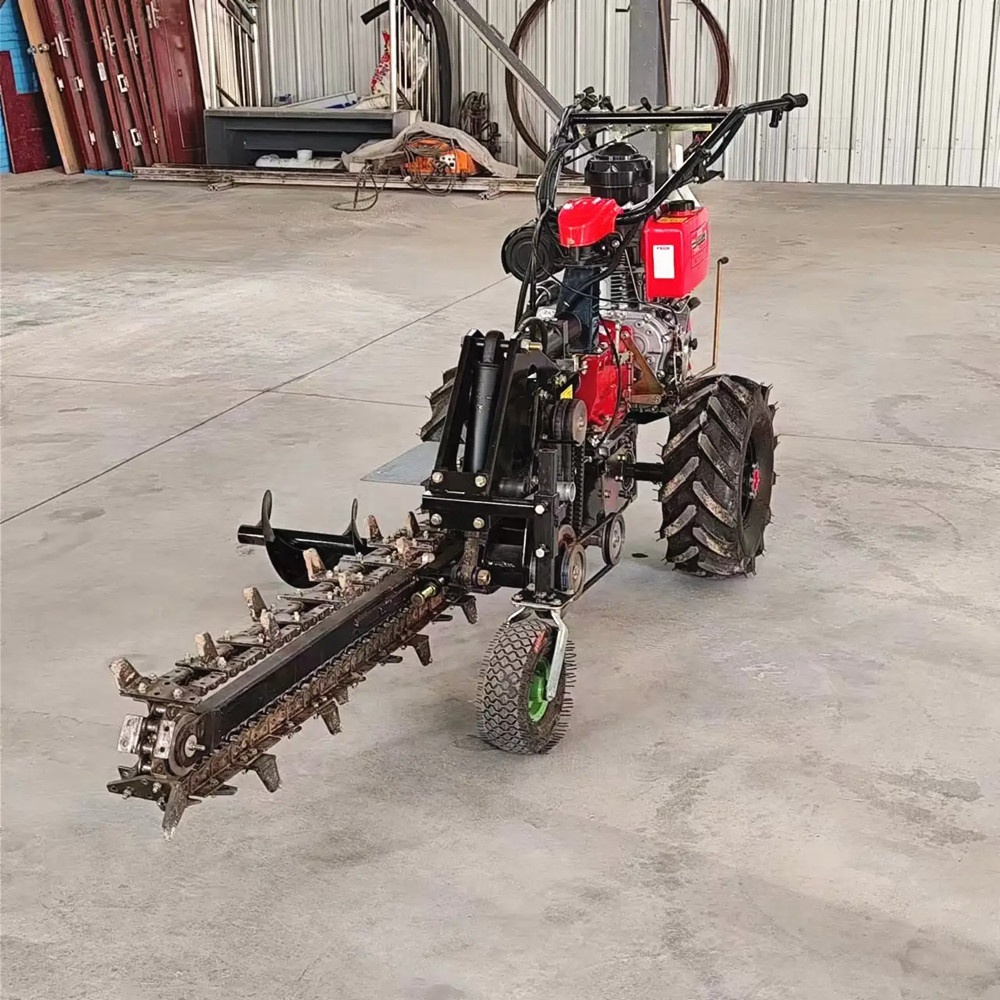 溝堀機 販売 農地用 自走式 12馬力 15馬力 パワー 歩 - Trencher Machine Small のレビューと価格