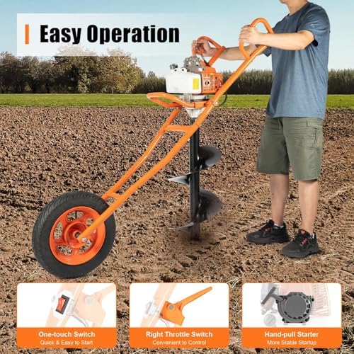 ポストホールディガー、63CC 3HP 2ストロークガソリン - Post Hole Digger のレビューと価格