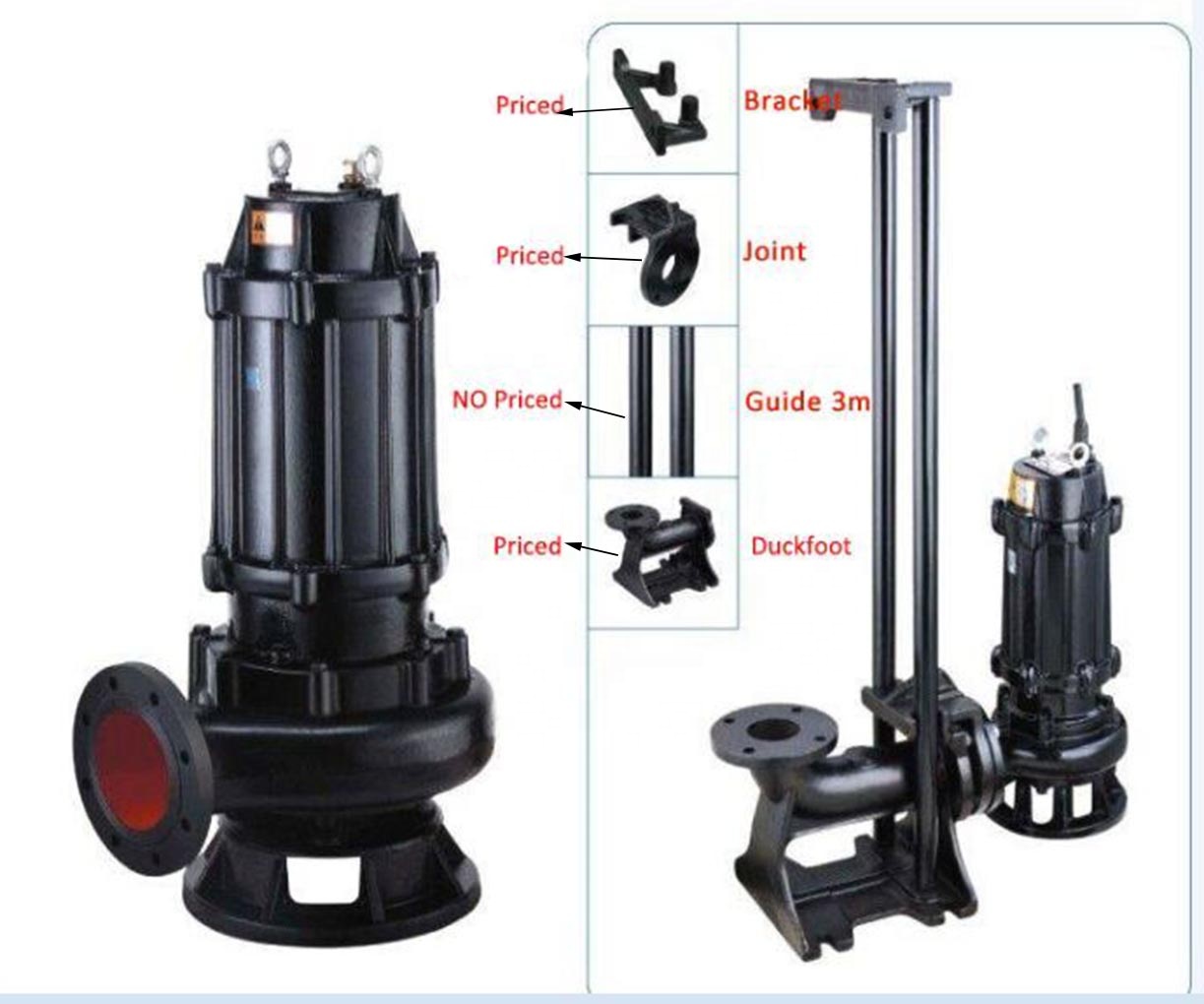 自動接続排水ポンプ 水中汚水ポンプ 3mガイドレール付き - Submersible Pump Sewage のレビューと価格
