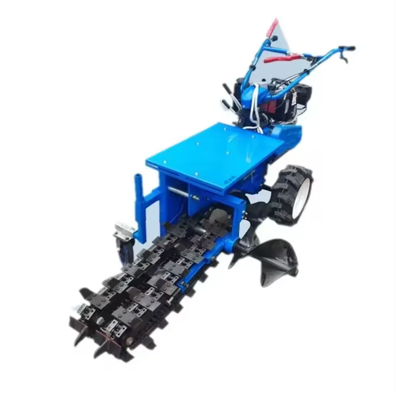 ダブルチェーン小型ハンドトレンチャー果樹園用歩行式掘削機 - Trencher Machine Small のレビューと価格