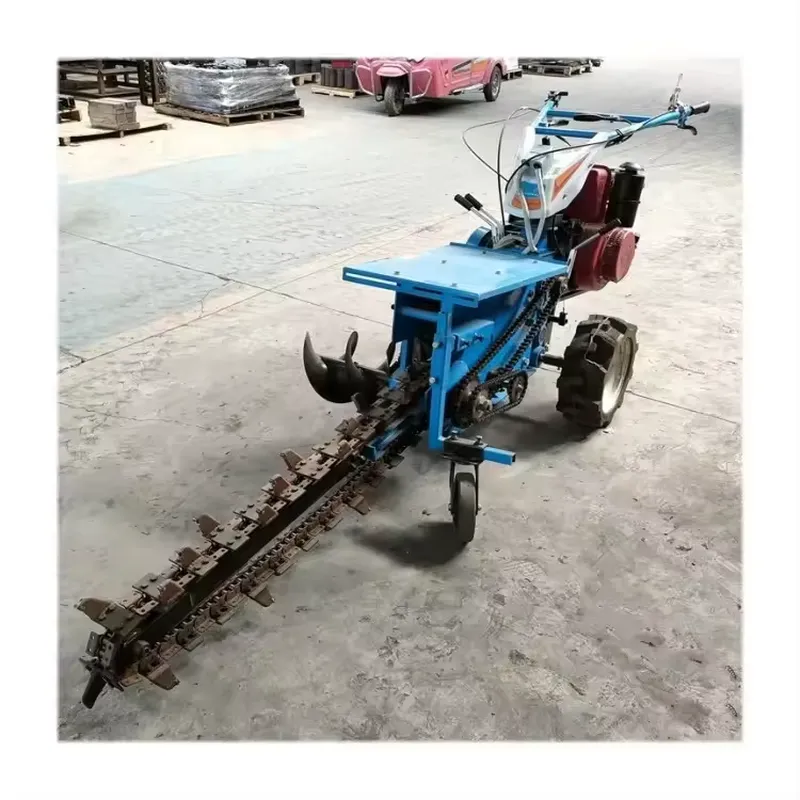 ダブルチェーン小型ハンドトレンチャー果樹園用歩行式掘削機 - Trencher Machine Small のレビューと価格