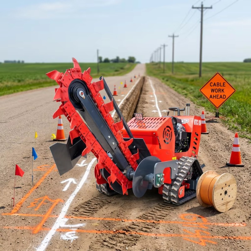750mm掘削深度の乗用チェーン式トレンチャー販売中 工場価 - Trencher Machine Small のレビューと価格