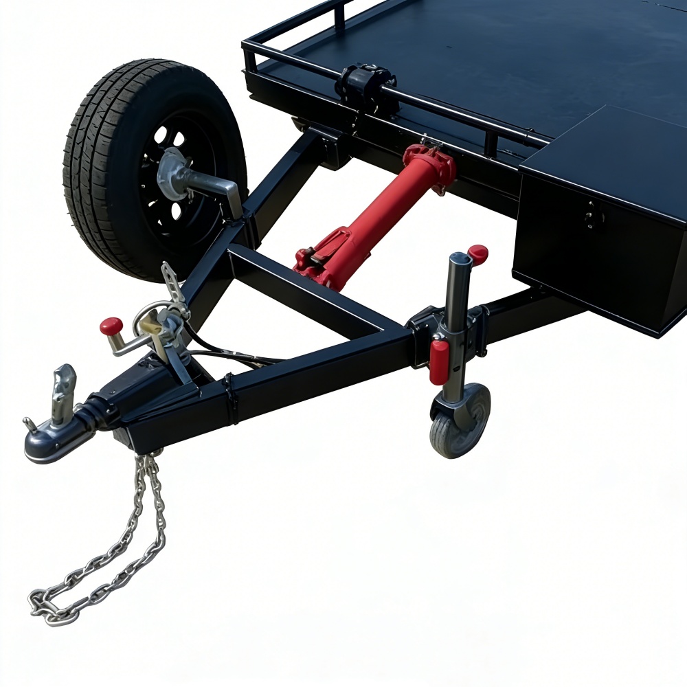 頑丈な二重車軸スチール製カーキャリアトレーラー、電子ブレーキ - Heavy Equipment Haulers のレビューと価格