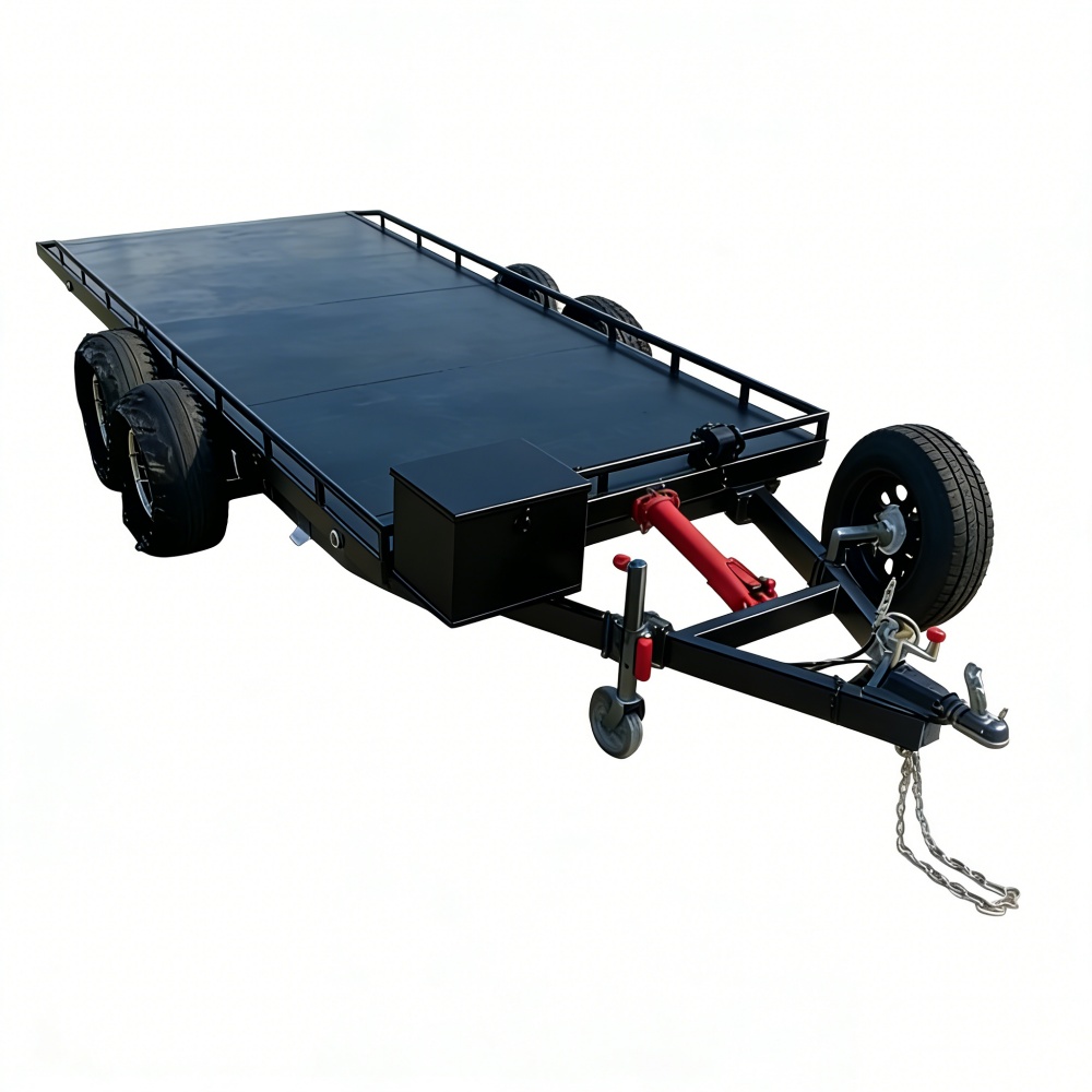 頑丈な二重車軸スチール製カーキャリアトレーラー、電子ブレーキ - Heavy Equipment Haulers のレビューと価格